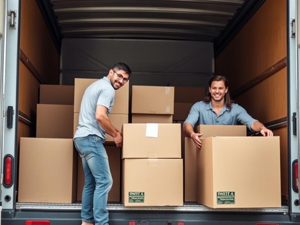Moving Crew Loading Truck